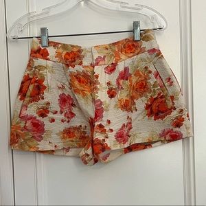 Floral Pleated Shorts